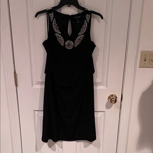 Ralph Lauren Black Mini Dress with Silver Accents
